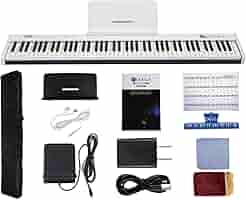 Amazon | CEULA 電子ピアノ 88鍵盤 白 電子キーボード ピアノ